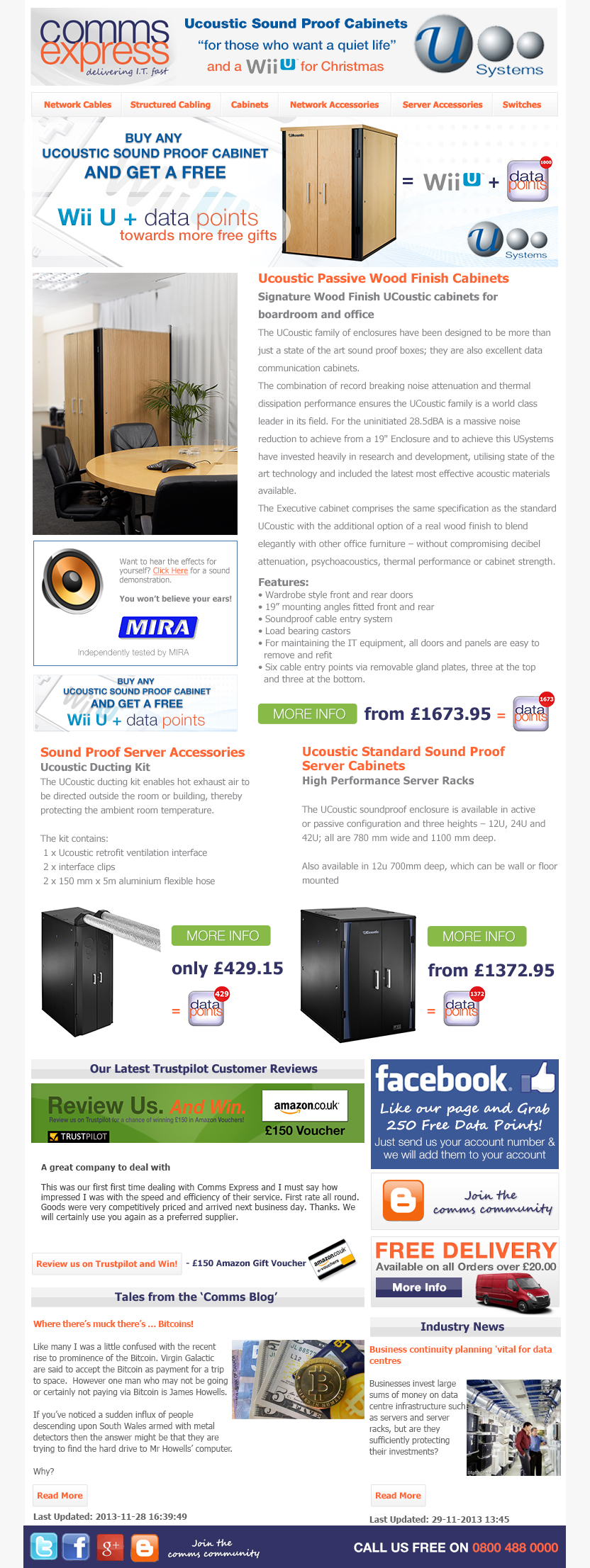 Buy any Ucoustic Sound Proof Cabinet and get a FREE Nin